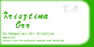 krisztina orr business card